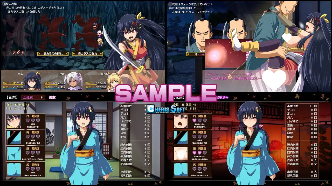 9907[爆款RPG/羞辱]くノ一花梨 女忍者花梨 大型江户幻想RPG：女忍者花梨 精翻汉化 v1.2 [PC+安卓joi]