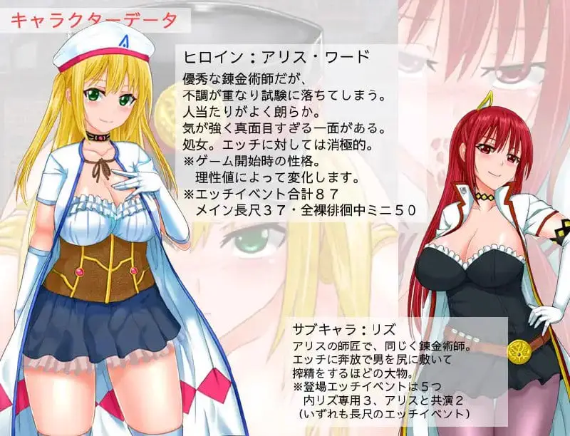 11000[RPG/羞耻/巨乳]炼金冒险谭~材料当然是要自产自销啦~ アルケミストクエスト 錬金術の材料はやっぱり精液な冒険RPG v1.00 官中 [PC+安]