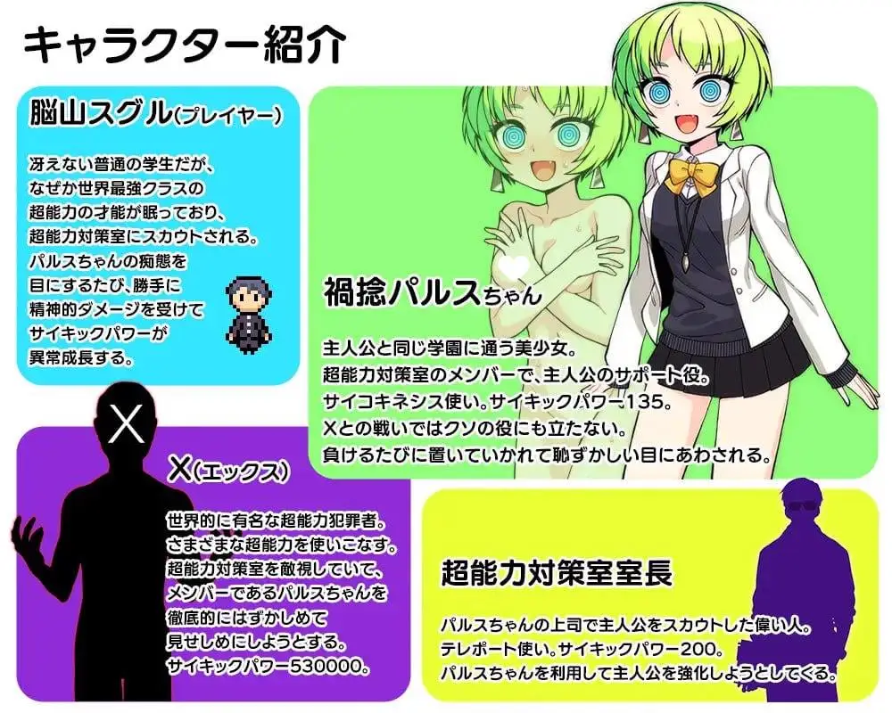11419[日式RPG/催眠/通灵] 超能力大作战X 超能力大作戦X 内嵌AI汉化版+作弊码 [PC+安卓700M]