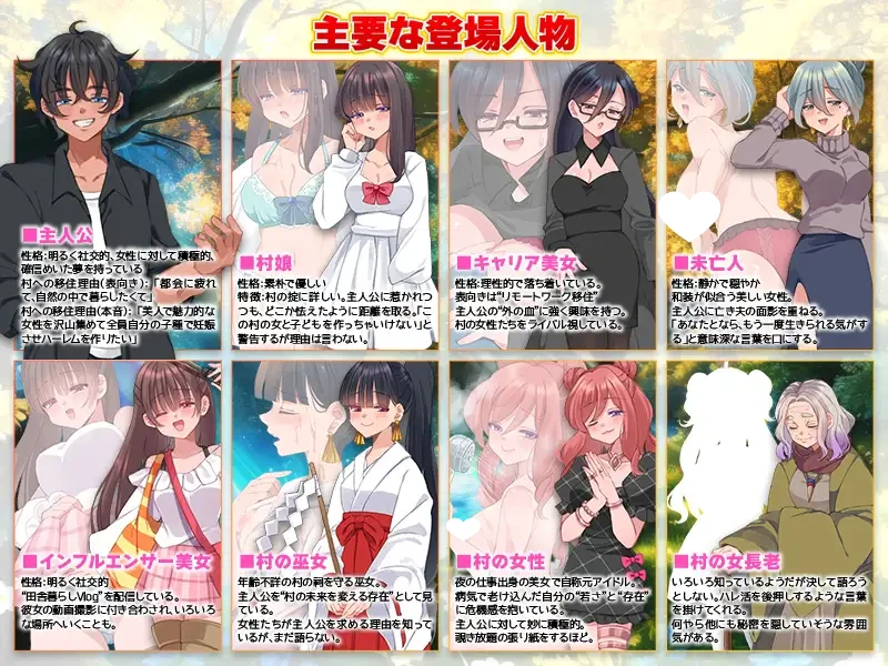 11789[RPG/后宫]全村人怀孕模拟器 在尽是美女的山村里自由生活之后…果然还是会让所有村姑全都怀孕呢～ 村人全員妊娠SIM 美女だらけの山村で自由に生活してみたら…やっぱり村娘を全員妊娠させちゃうよね～ 日文生肉版 +存档