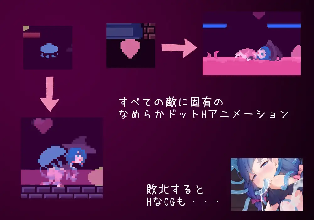 11999[ACT/动作/像素]魔女与史莱姆的迷宫 – Pixel Shady Dungeon – 魔女とスライムの迷宮 Laboratelier