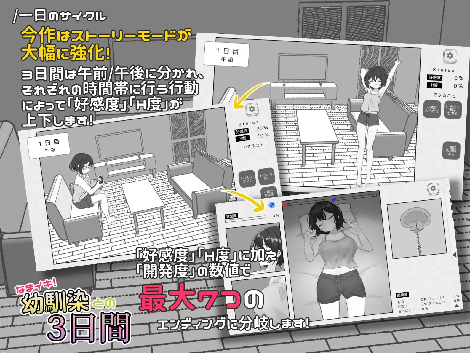 13193[SLG/触摸/动态]生涩高潮！与青梅竹马的三天 なまイキ！幼馴染との3日間 v1.1 [PC+安卓]