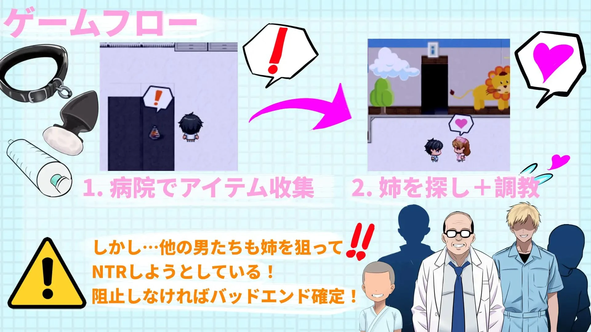 13850[RPG/NTR/调教]想NTR最爱的护士大姐姐～可是～她也被其他男人们盯上了 大好きな看護師姉さんを寝取ろう～けどぉー他の男たちにも狙われていた 官中[PC+安卓mtool]
