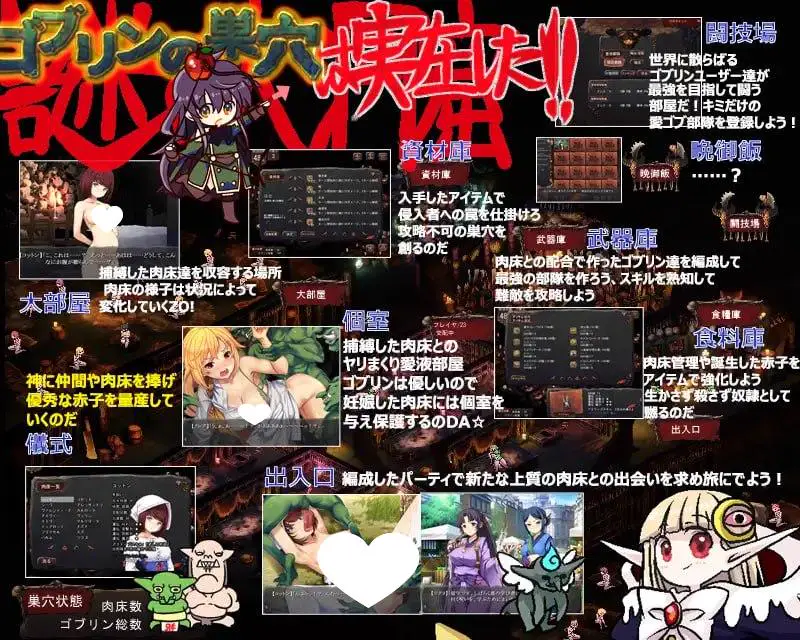 8183[大作经营SLG/凌辱]哥布林的巢穴2代 ゴブリンの巣穴Illborne统一版+DLC1-3+机翻汉化+手机运行补丁[PC+安卓kr]+存档