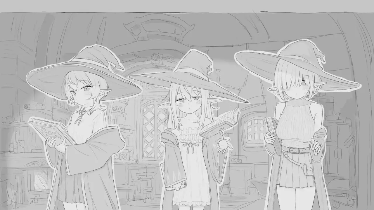 8823[精品SLG/触摸/同居/睡X]与隐居魔女的30天 隠居魔女との30日間 内嵌AI汉化版+自由模式 [970M][PC+安卓盖世]