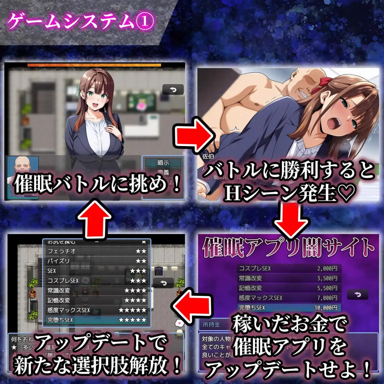 5391[RPG/AI汉化/动态/NTR]催眠洗脑〜完全堕落办公室篇〜催眠洗脳〜完堕ちオフィス編〜内嵌AI汉化版+作弊码 [PC+安卓2.80G]